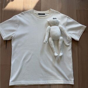 Louis Vuitton monogram Virgil 3D monkey T shirt sz large white SS21 L